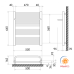 Water heated towel rail WD14/55