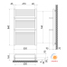 Water heated towel rail WD19/55