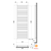 Water heated towel rail Polywarm WR35/55