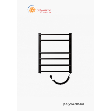 Електрична рушникосушка сухого типу Polywarm  EU6/55 чорна