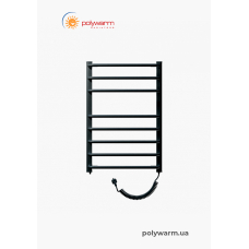 Електрична рушникосушка сухого типу Polywarm  EU8/55 чорна